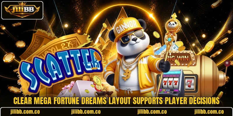 Clear Mega Fortune Dreams layout supports player decisions Clear Mega Fortune Dreams layout supports player decisions
