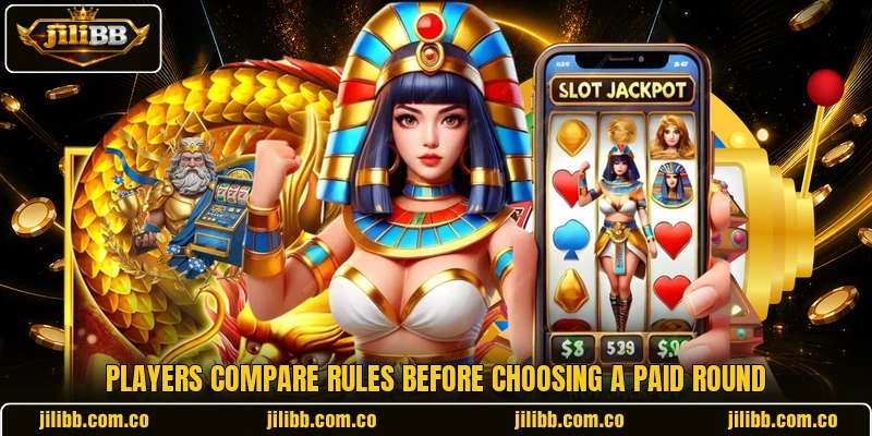 Players compare rules before choosing a paid round