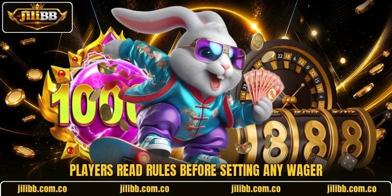 Players read rules before setting any wager Players read rules before setting any wager